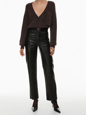 WILFRED | Melina Faux leather Straight Leg Pants - Size 8